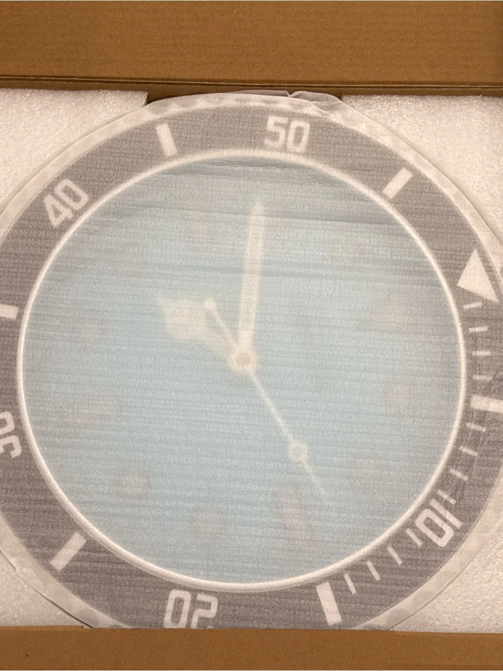 NWT Invicta Pro Diver 12” Wall Clock Light Blue Dial Black Bezel Model 70042